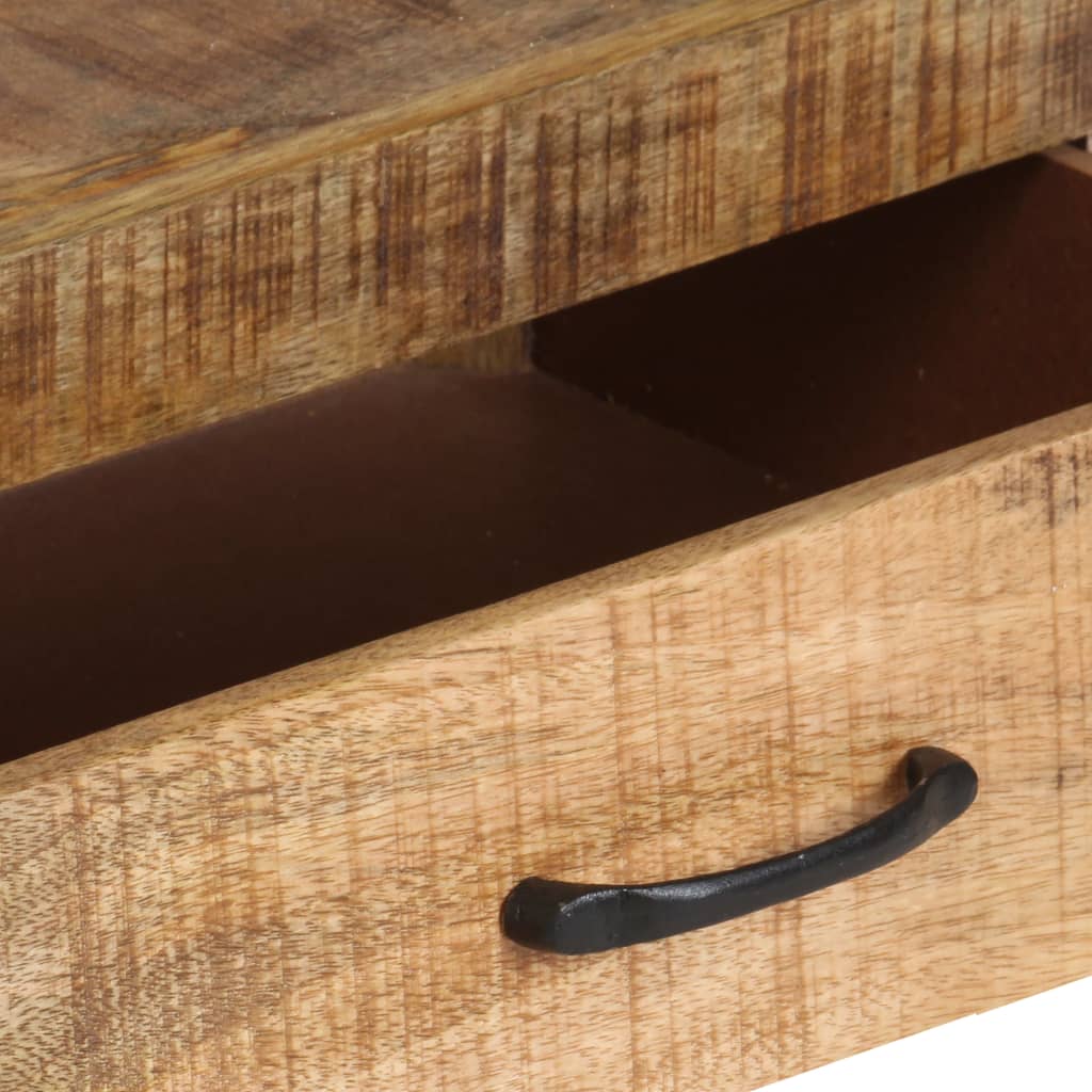 Bookshelf 118x30x200 cm Solid Rough Mango Wood