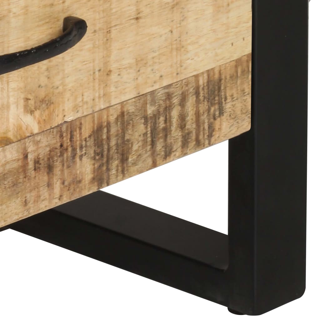Bookshelf 118x30x200 cm Solid Rough Mango Wood