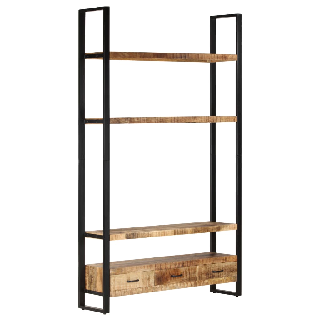 Bookshelf 118x30x200 cm Solid Rough Mango Wood