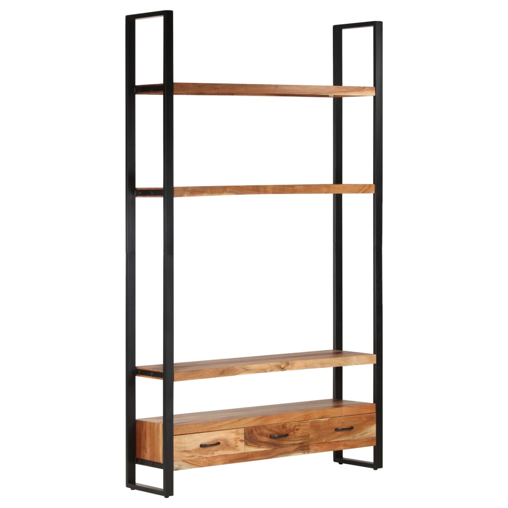 Bookshelf 118x30x200 cm Solid Acacia Wood