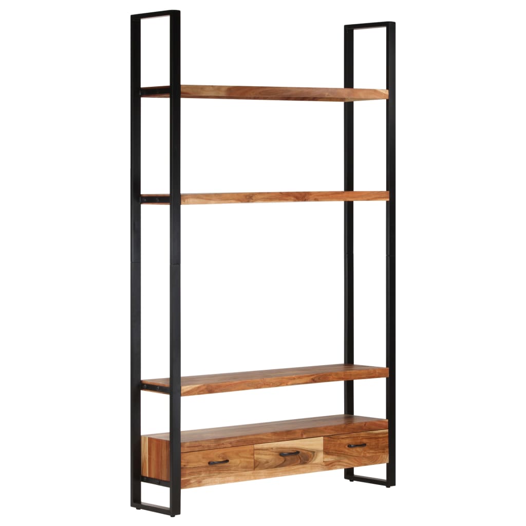 Bookshelf 118x30x200 cm Solid Acacia Wood