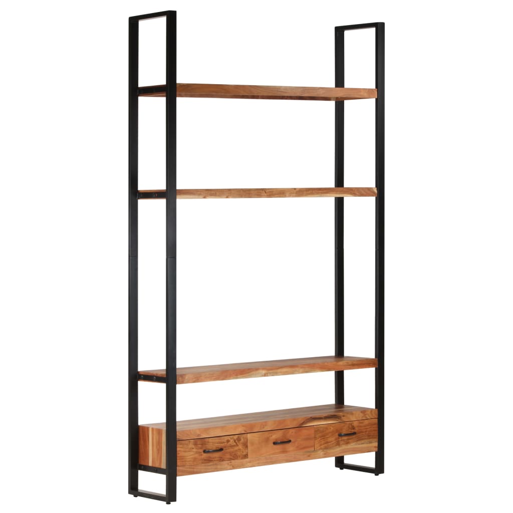 Bookshelf 118x30x200 cm Solid Acacia Wood