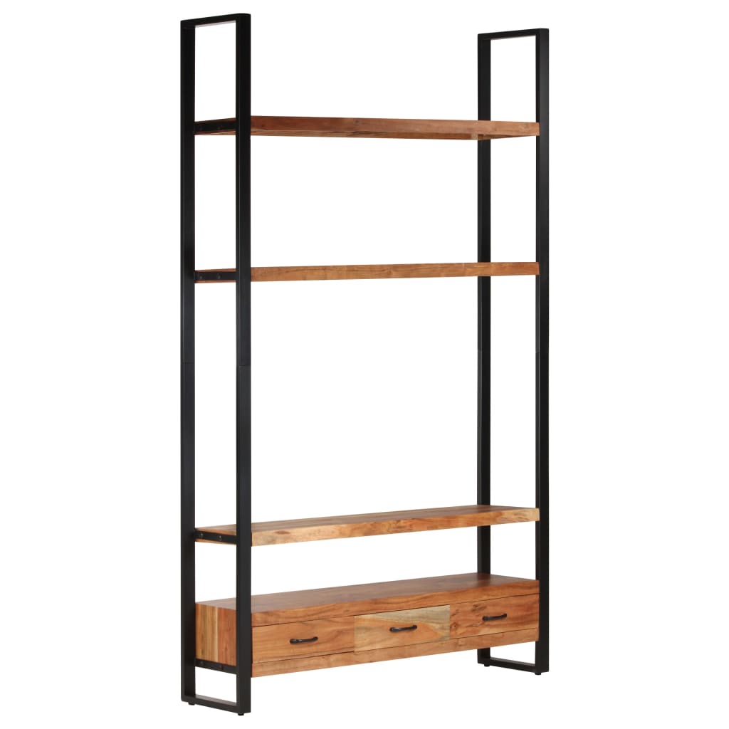 Bookshelf 118x30x200 cm Solid Acacia Wood