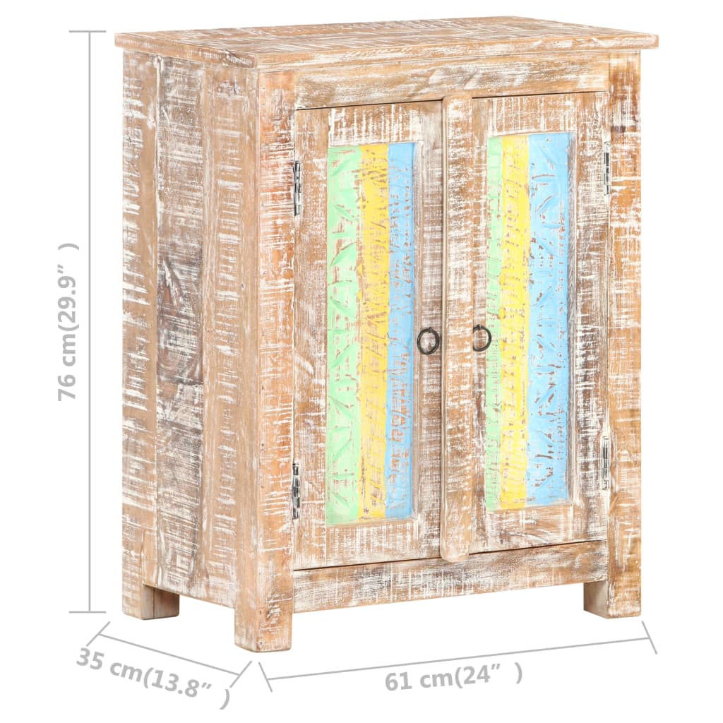 Sideboard 61x35x76 cm Rough Acacia Wood