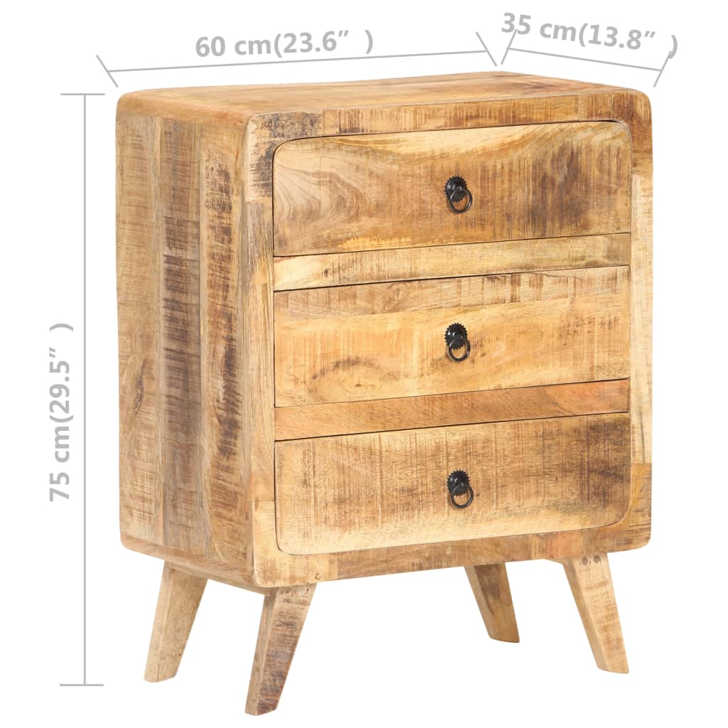 Sideboard 60x35x75 cm Rough Mango Wood