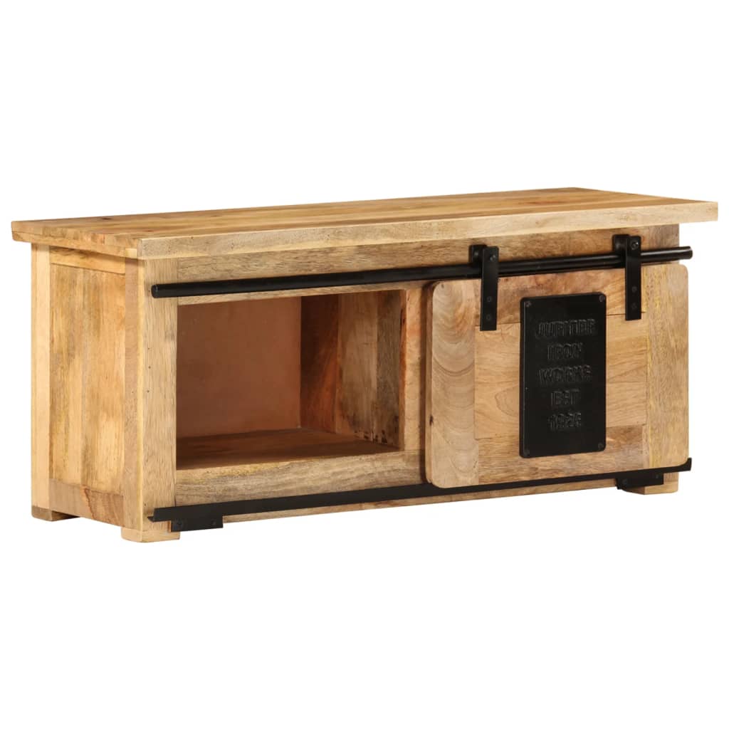 TV Cabinet 90x35x40 cm Solid Mango Wood