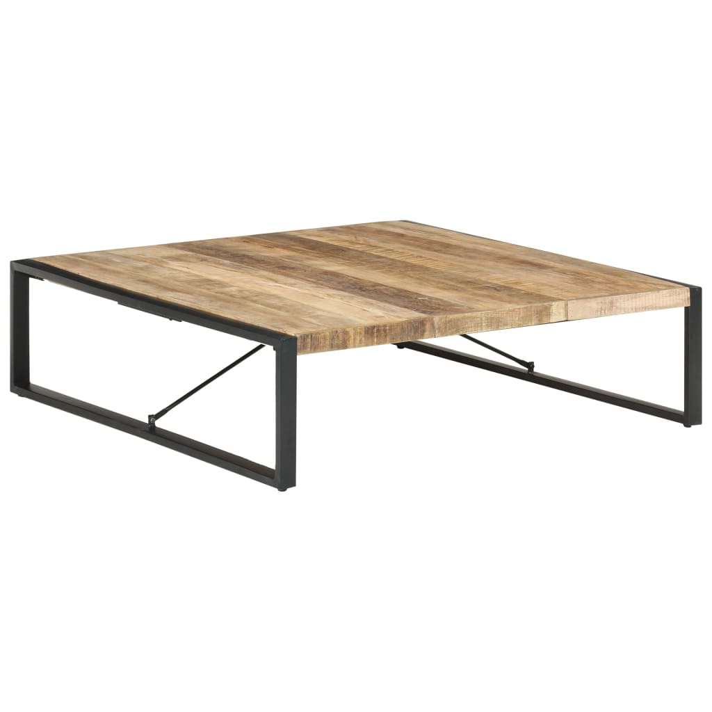 Coffee Table 140x140x40 cm Rough Mango Wood