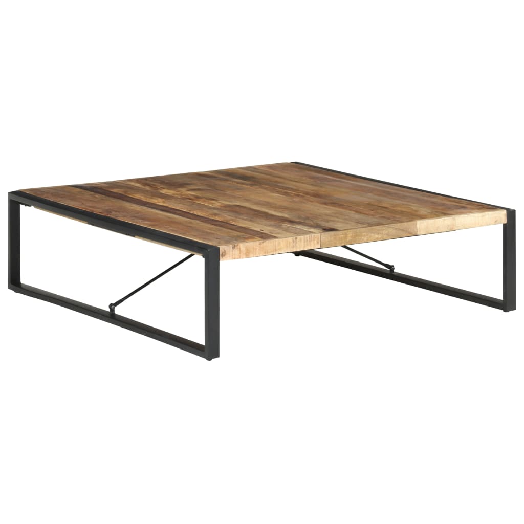 Coffee Table 140x140x40 cm Rough Mango Wood