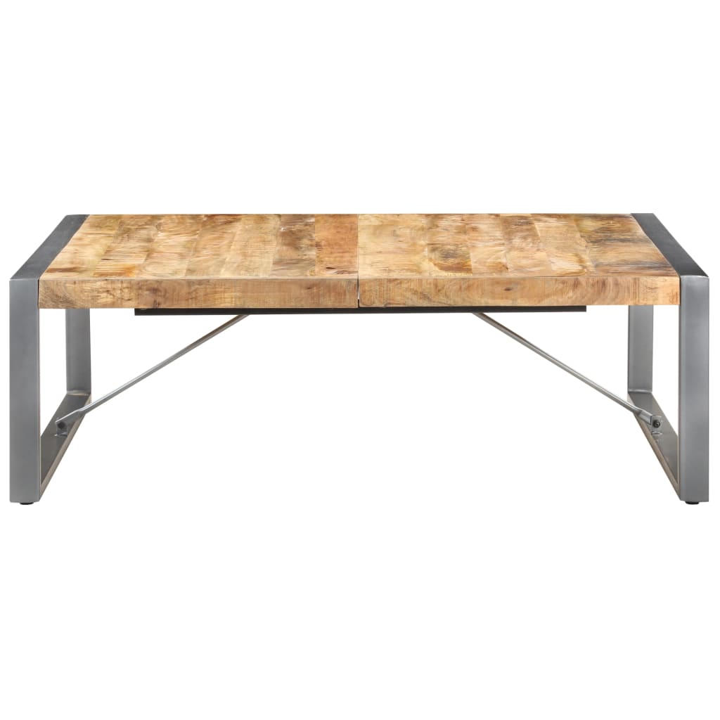Coffee Table 120x120x40 cm Rough Mango Wood