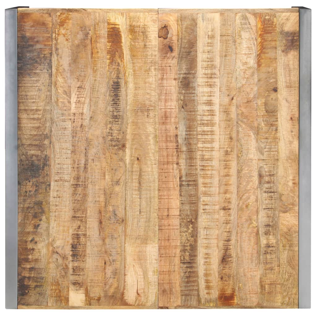 Coffee Table 120x120x40 cm Rough Mango Wood