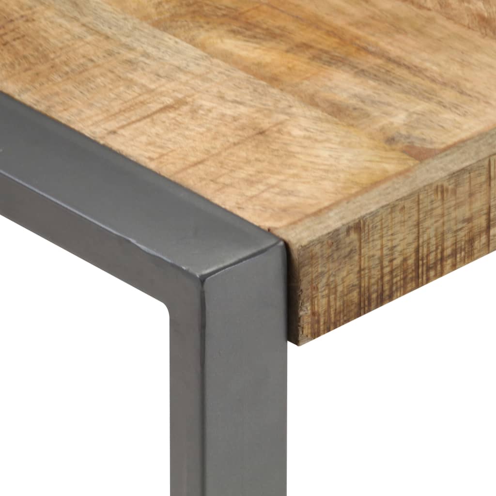 Coffee Table 120x120x40 cm Rough Mango Wood