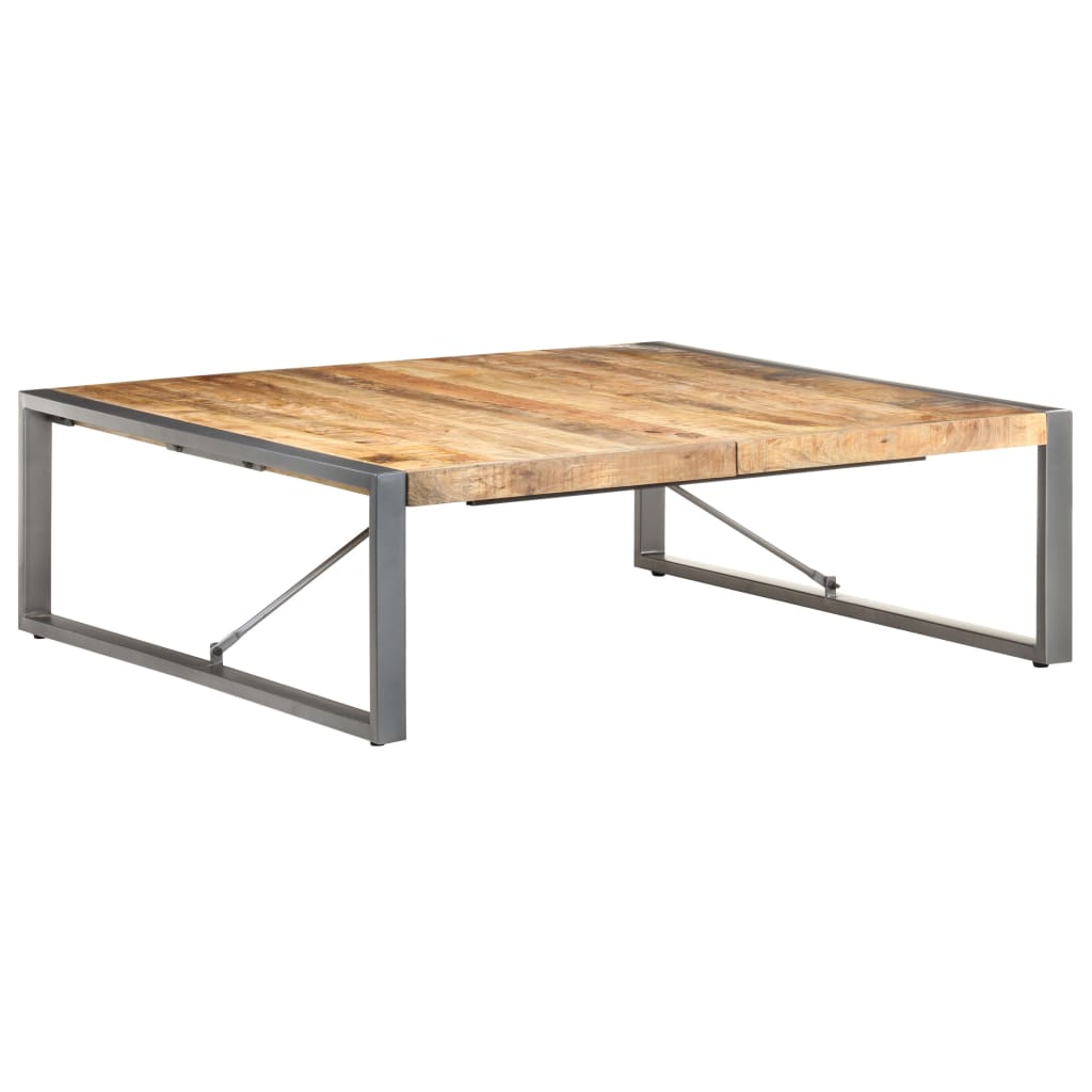 Coffee Table 120x120x40 cm Rough Mango Wood