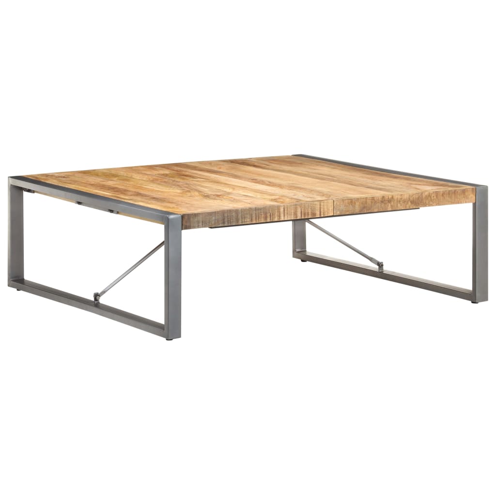 Coffee Table 120x120x40 cm Rough Mango Wood