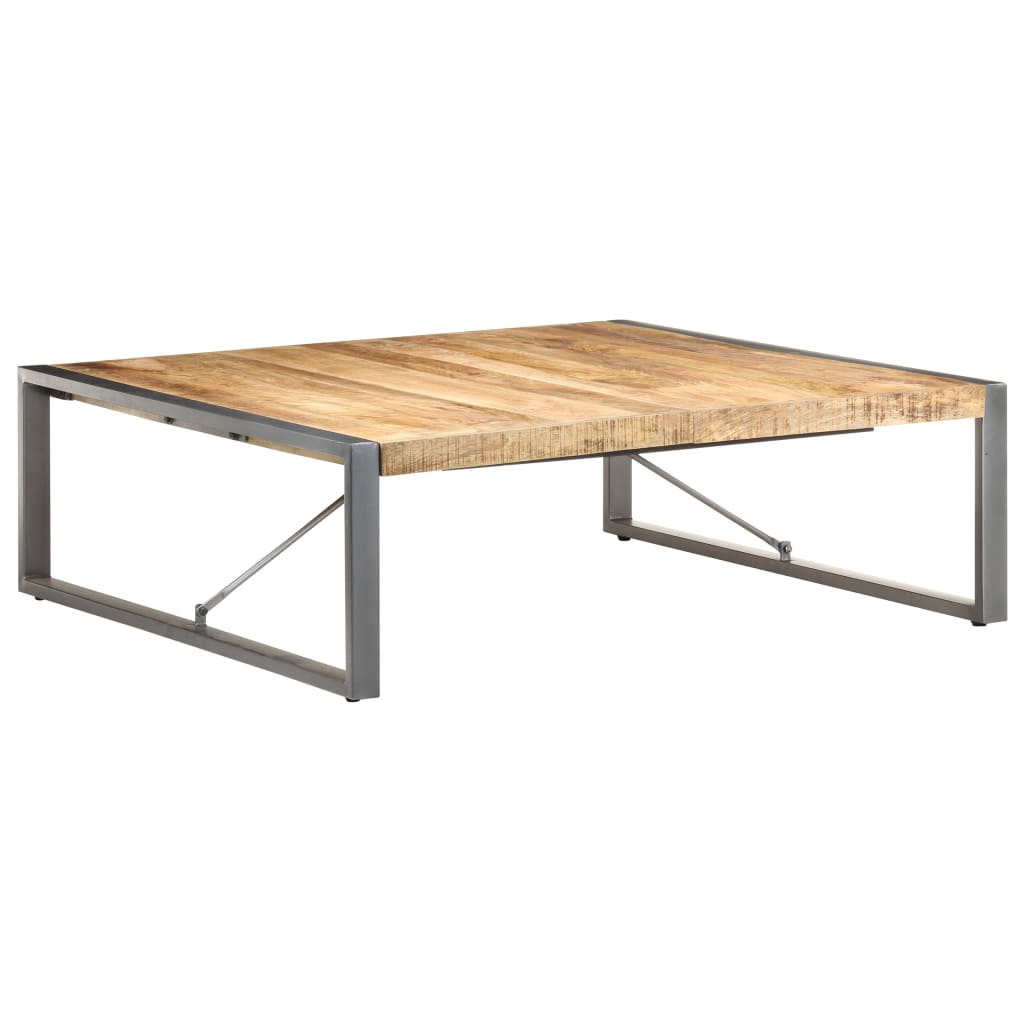 Coffee Table 120x120x40 cm Rough Mango Wood