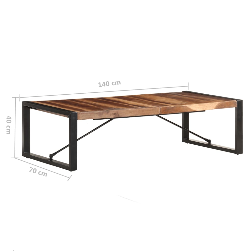 Coffee Table 140x70x40 cm Solid Wood