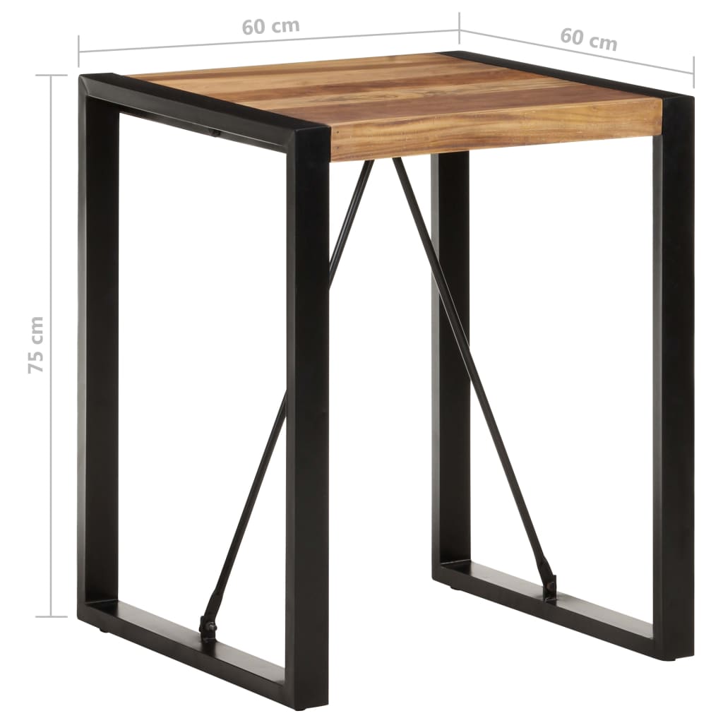 Dining Table 60x60x75 cm Solid Acacia Wood