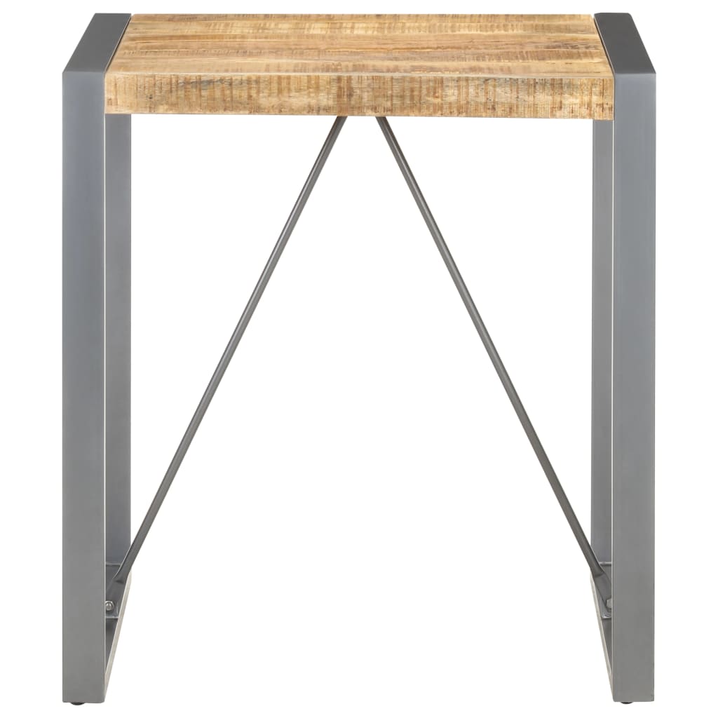 Dining Table 70x70x75 cm Solid Rough Mango Wood