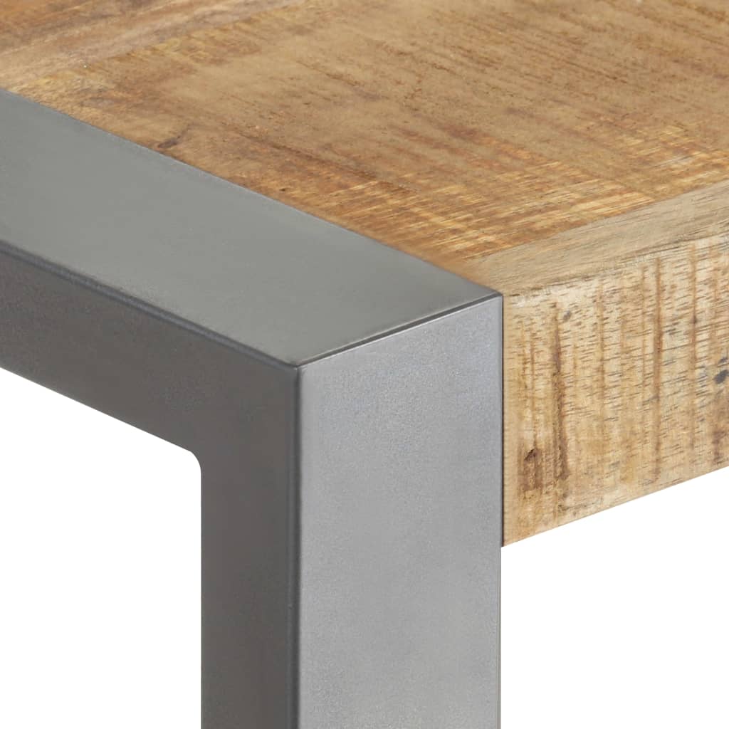 Dining Table 70x70x75 cm Solid Rough Mango Wood