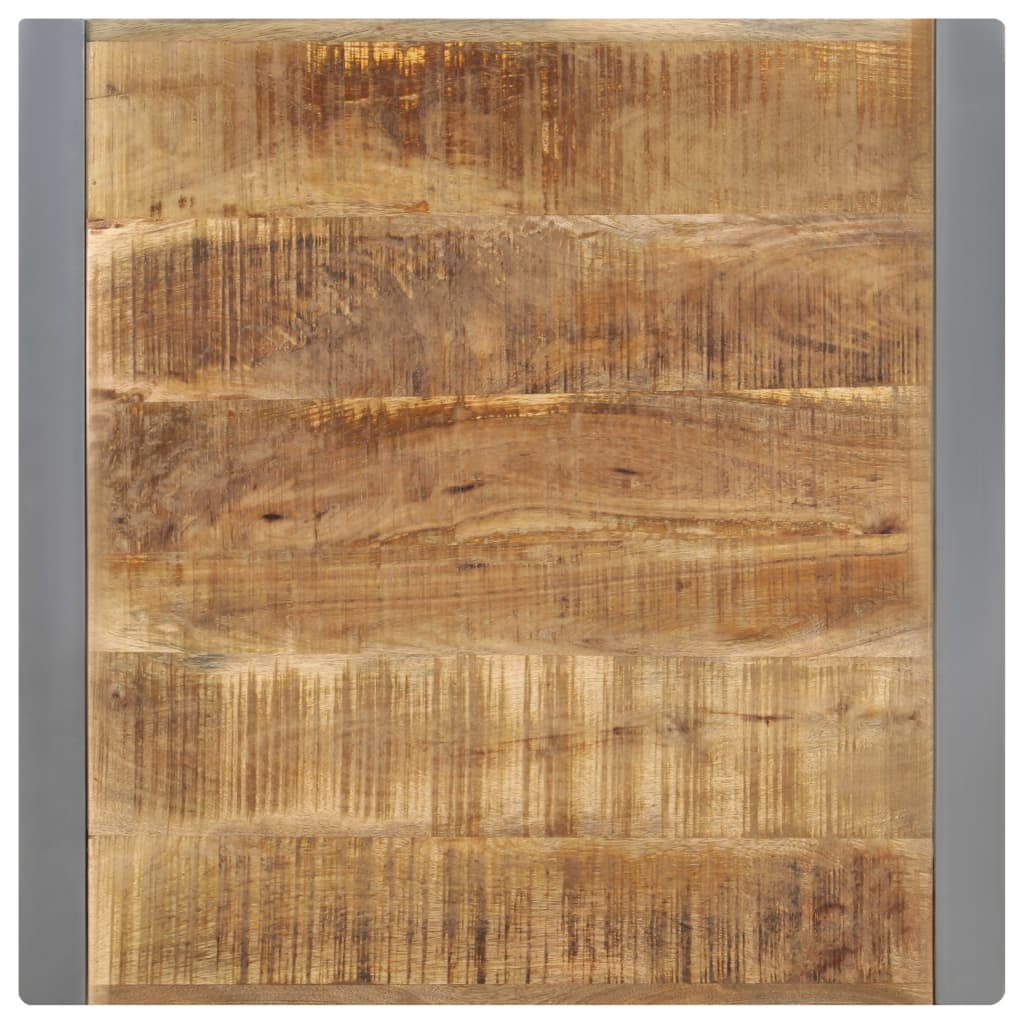 Dining Table 70x70x75 cm Solid Rough Mango Wood