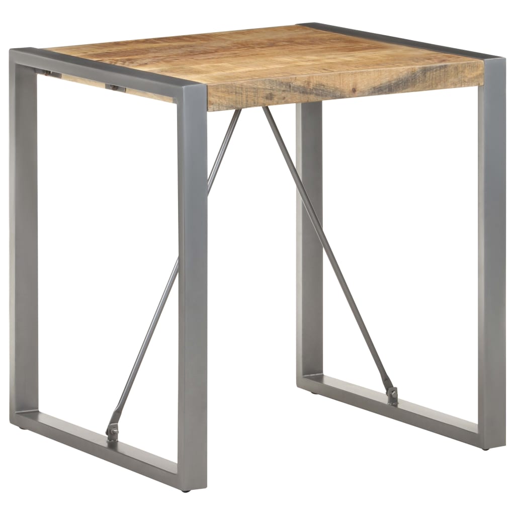 Dining Table 70x70x75 cm Solid Rough Mango Wood
