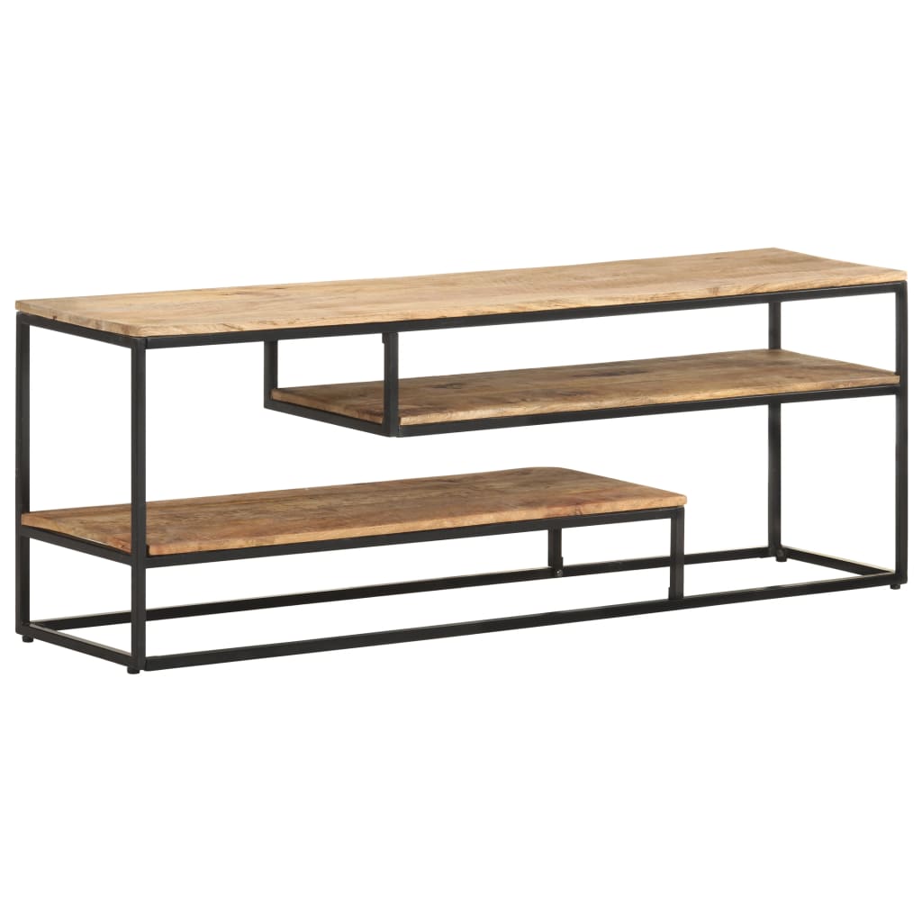TV Cabinet 130x30x45 cm Rough Mango Wood