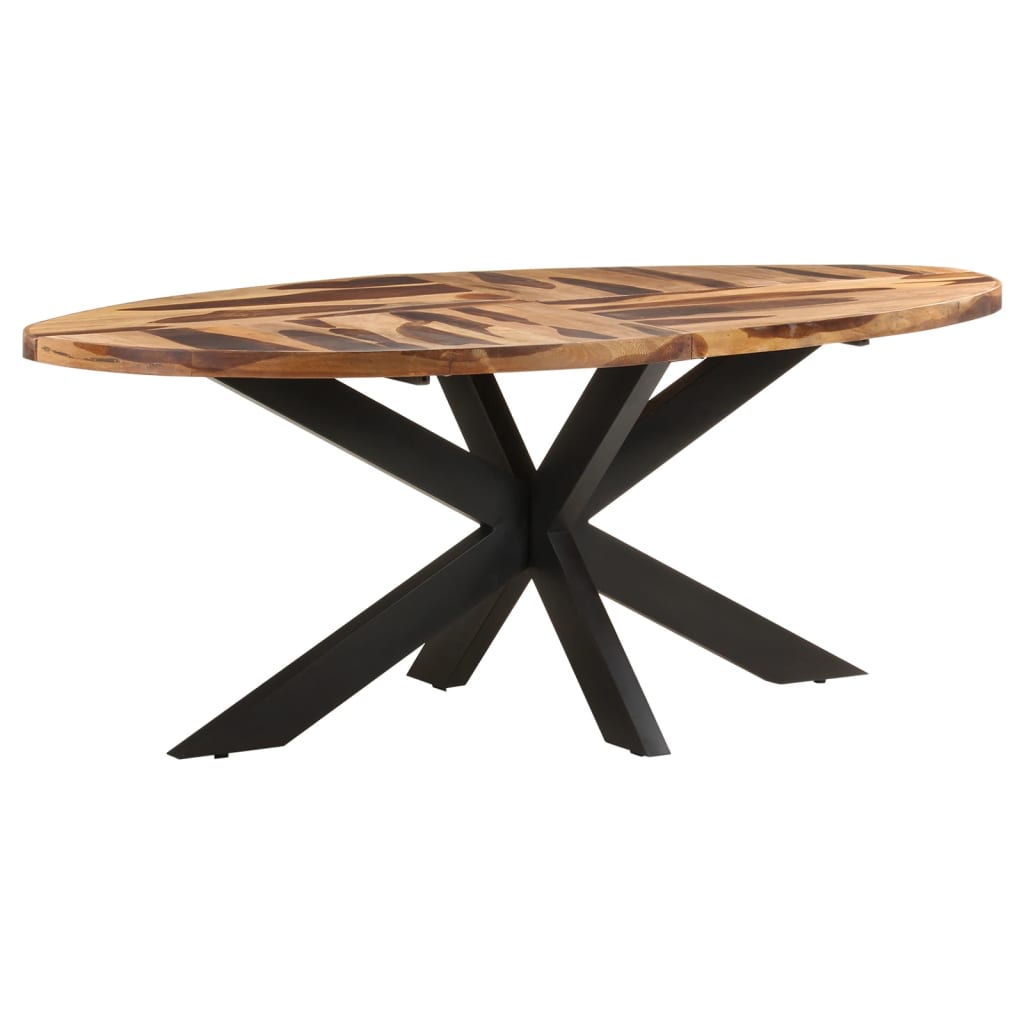 Dining Table Oval 200x100x75cm Acacia Wood