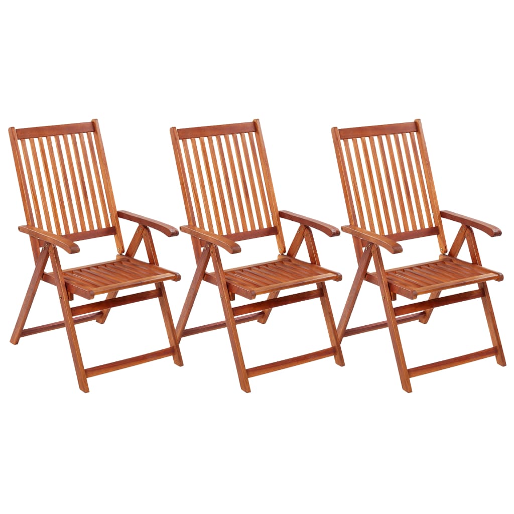 Outdoor Patio Wooden Foldable Garden Chairs Acacia Wood Seats 2 3 4 6 8 pcs