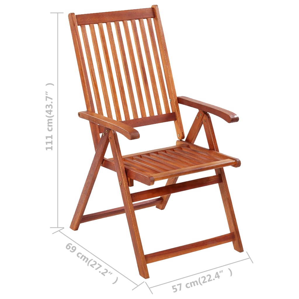 Outdoor Patio Wooden Foldable Garden Chairs Acacia Wood Seats 2 3 4 6 8 pcs