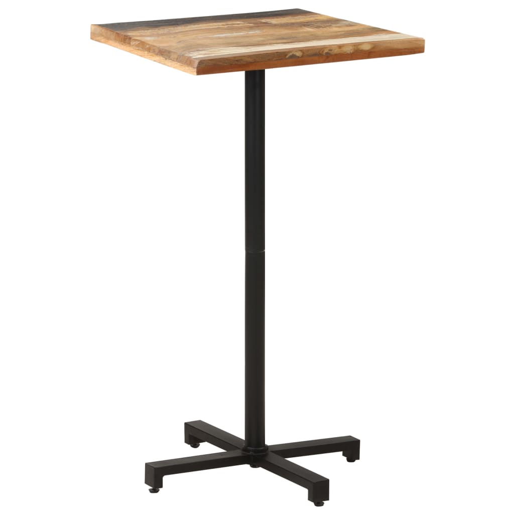 Bistro Table Square 60x60x110 cm Solid Reclaimed Wood