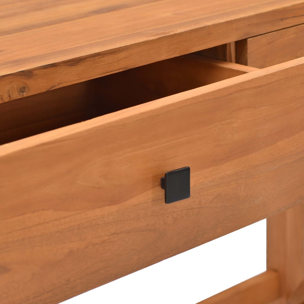 Desk with 2 Drawers 100x40x75 cm Teak Wood