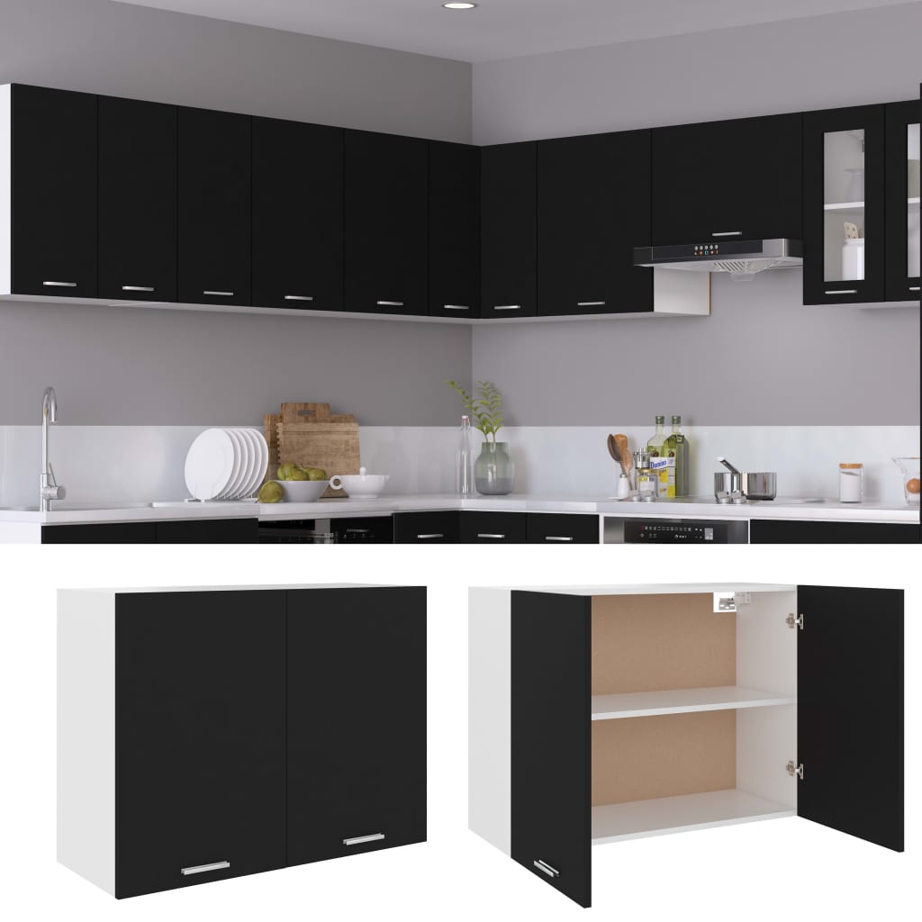 Modern Wooden Wall Mounted 2 Door Kitchen Storage Cabinet Unit