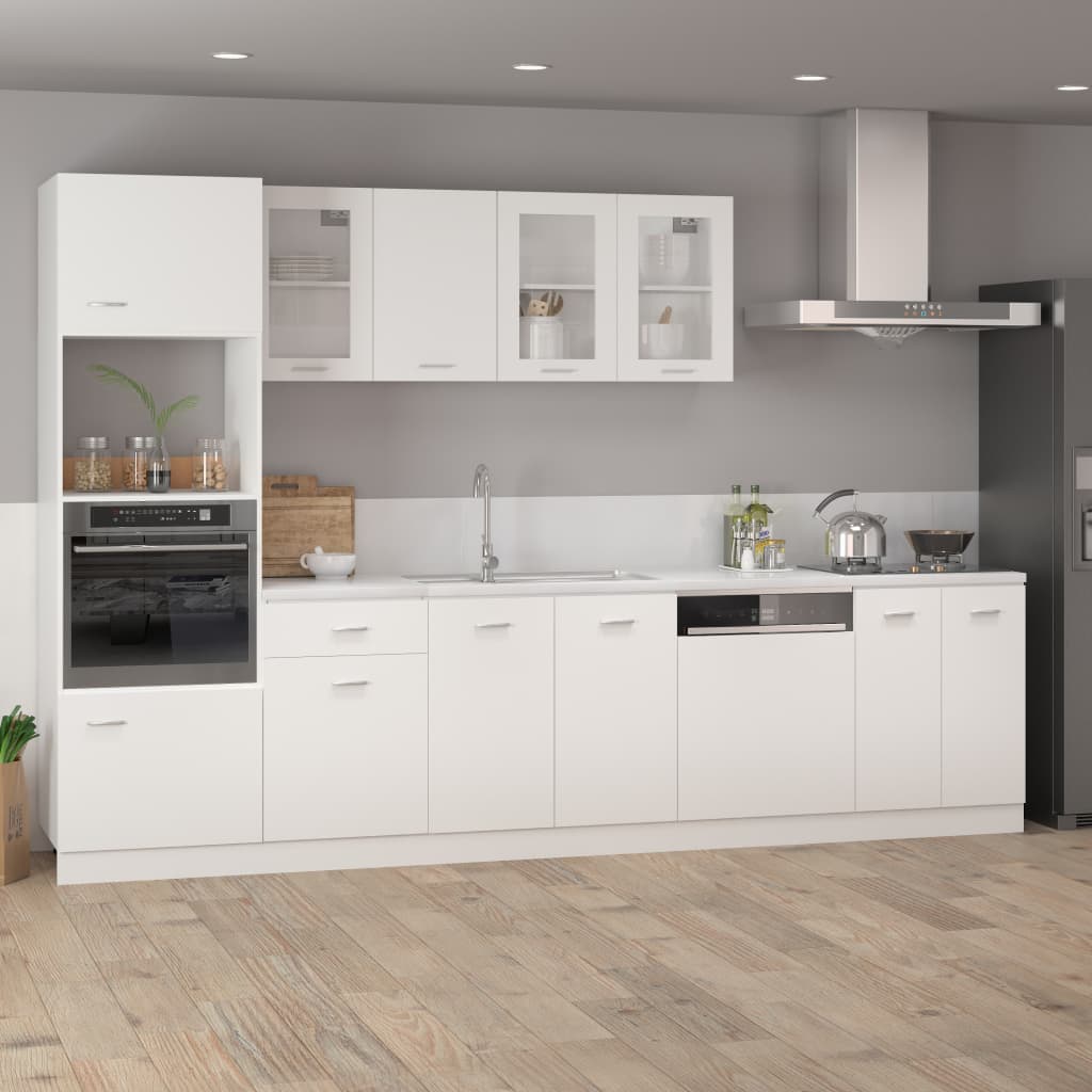 Modern Wooden 2 Door Hanging Glass Wall Mounted Kitchen Storage Cabinet Unit