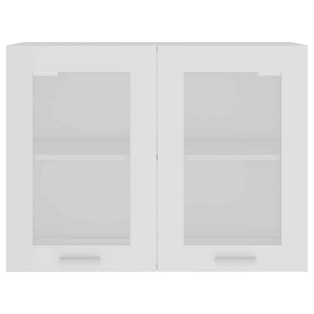Modern Wooden 2 Door Hanging Glass Wall Mounted Kitchen Storage Cabinet Unit