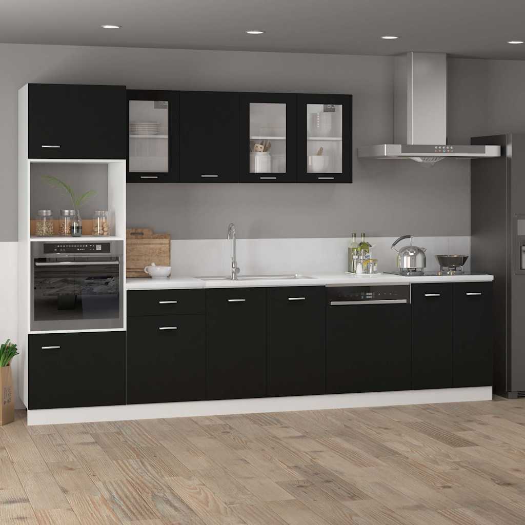 Modern Wooden 2 Door Hanging Glass Wall Mounted Kitchen Storage Cabinet Unit