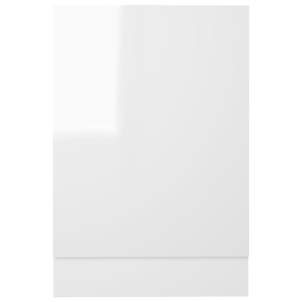 Dishwasher Panel High Gloss White 45x3x67 cm Engineered Wood