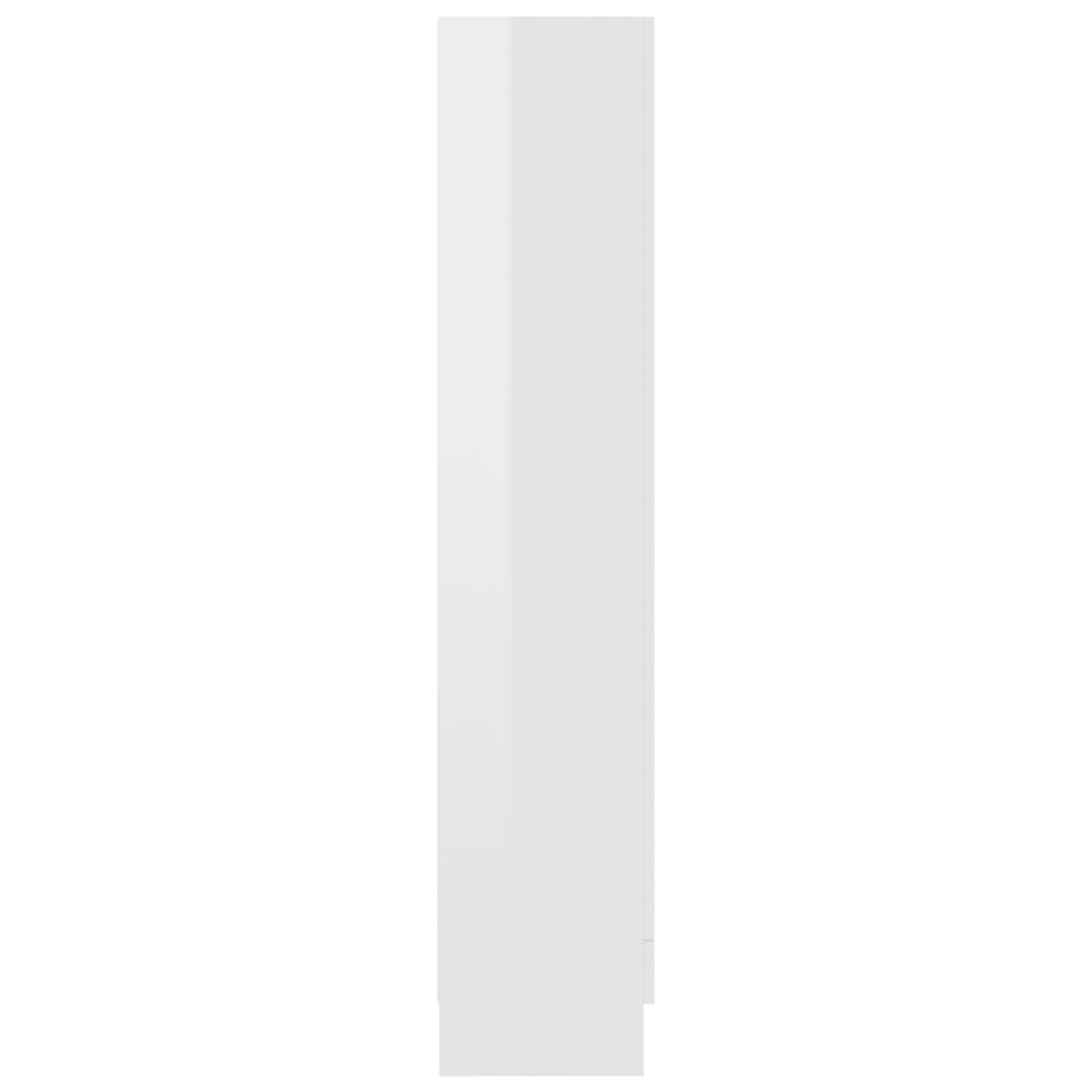 Book Cabinet High Gloss White 82.5x30.5x150 cm Engineered Wood