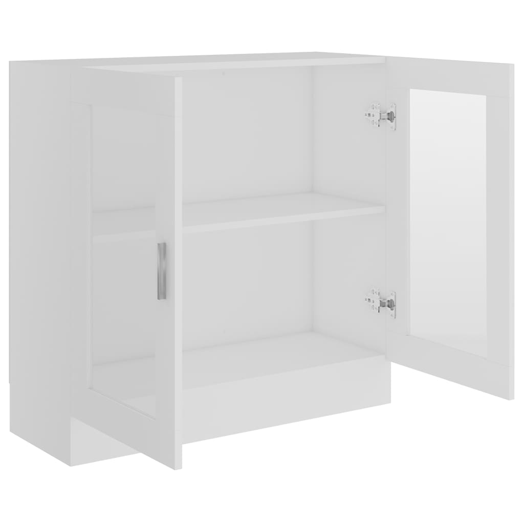 Modern Wooden 2 Glass Doors Vitrine Storage Cabinet Dining Room Unit