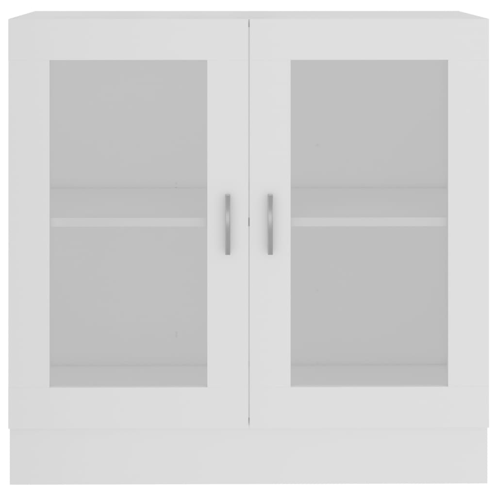 Modern Wooden 2 Glass Doors Vitrine Storage Cabinet Dining Room Unit