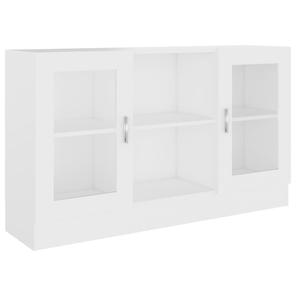 Modern Wooden Vitrine Storage Cabinet Unit With Glass Doors Glazed Display Wood
