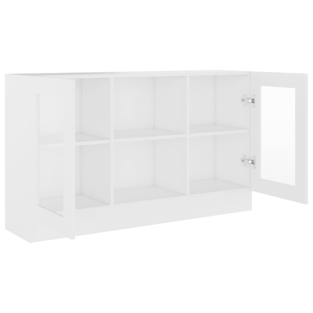 Modern Wooden Vitrine Storage Cabinet Unit With Glass Doors Glazed Display Wood