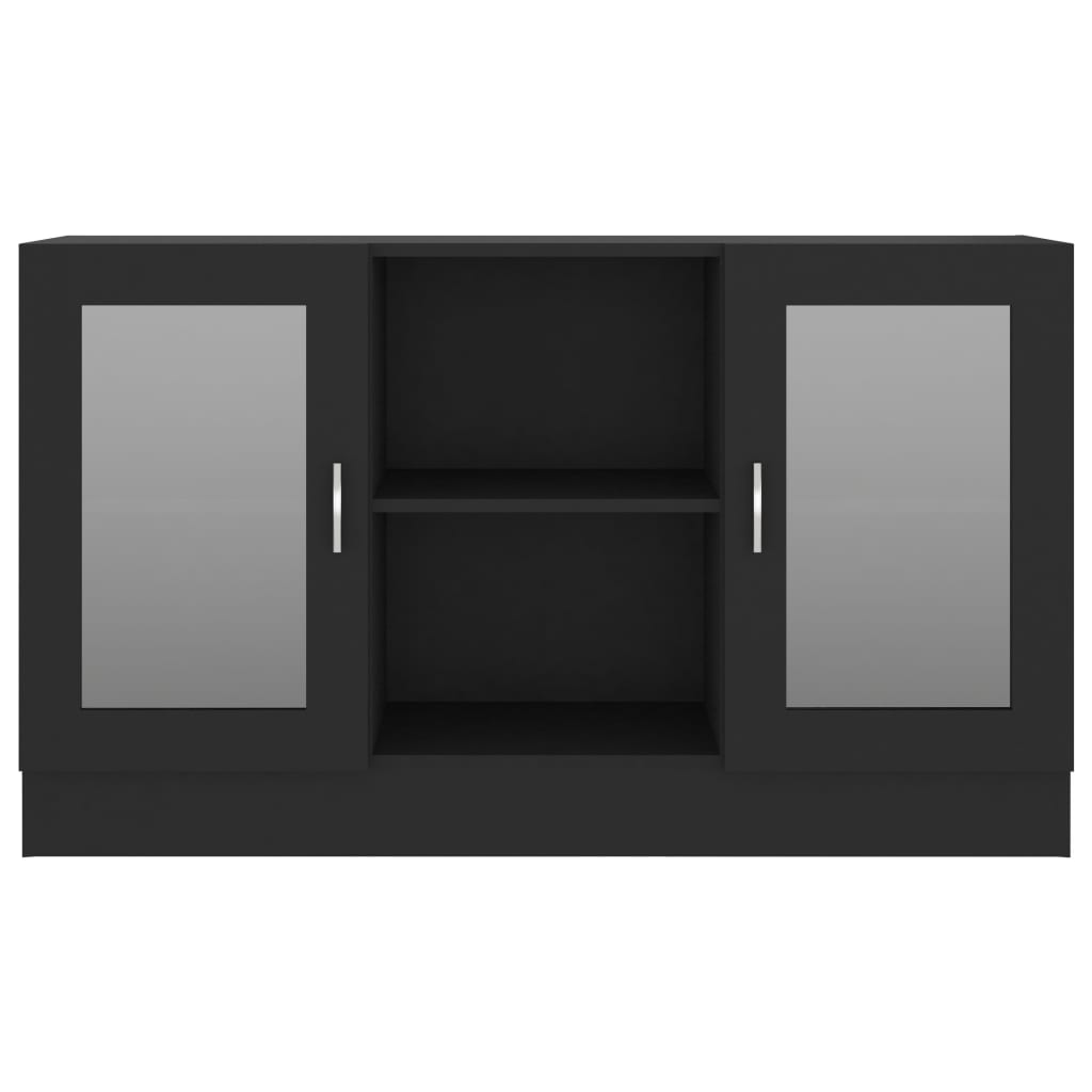 Modern Wooden Vitrine Storage Cabinet Unit With Glass Doors Glazed Display Wood