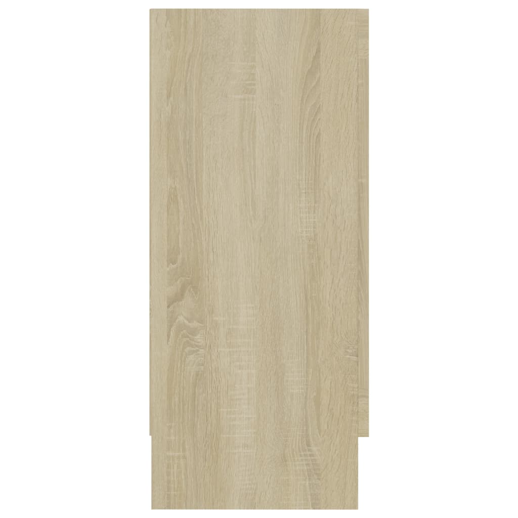 Vitrine Cabinet Sonoma Oak 120x30.5x70 cm Engineered Wood