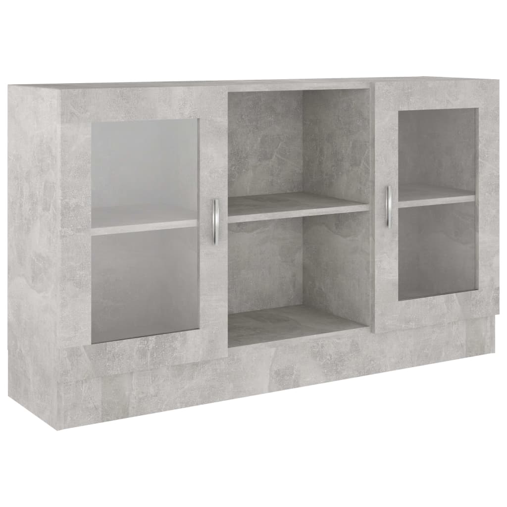 Modern Wooden Vitrine Storage Cabinet Unit With Glass Doors Glazed Display Wood