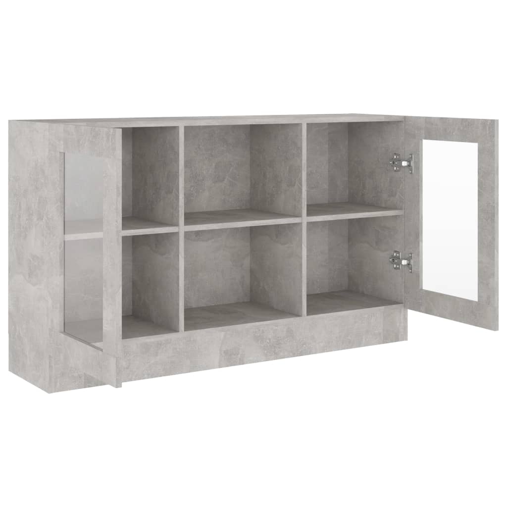 Modern Wooden Vitrine Storage Cabinet Unit With Glass Doors Glazed Display Wood
