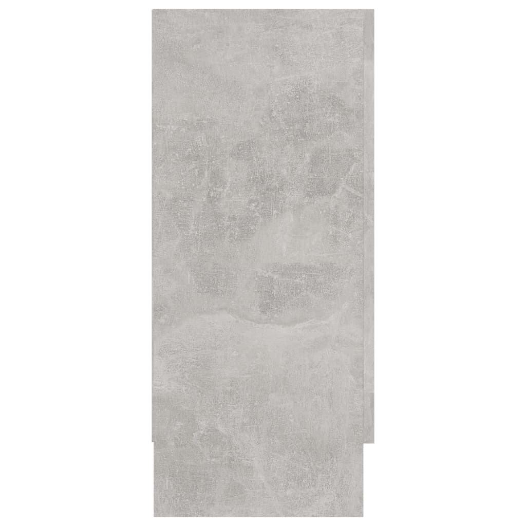 Vitrine Cabinet Concrete Grey 120x30.5x70 cm Engineered Wood