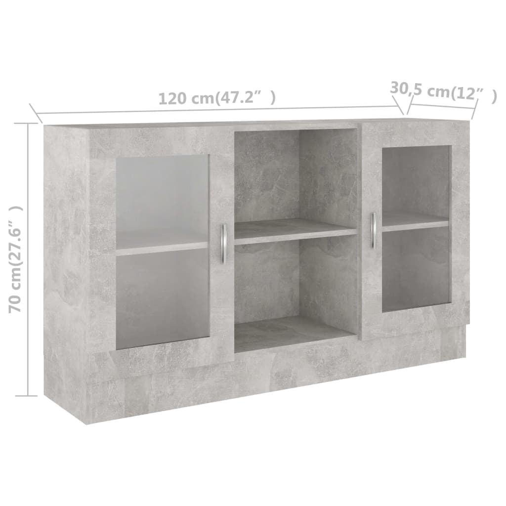 Modern Wooden Vitrine Storage Cabinet Unit With Glass Doors Glazed Display Wood