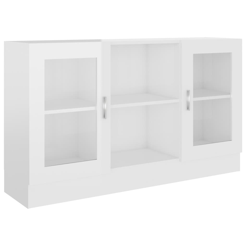 Modern Wooden Vitrine Storage Cabinet Unit With Glass Doors Glazed Display Wood