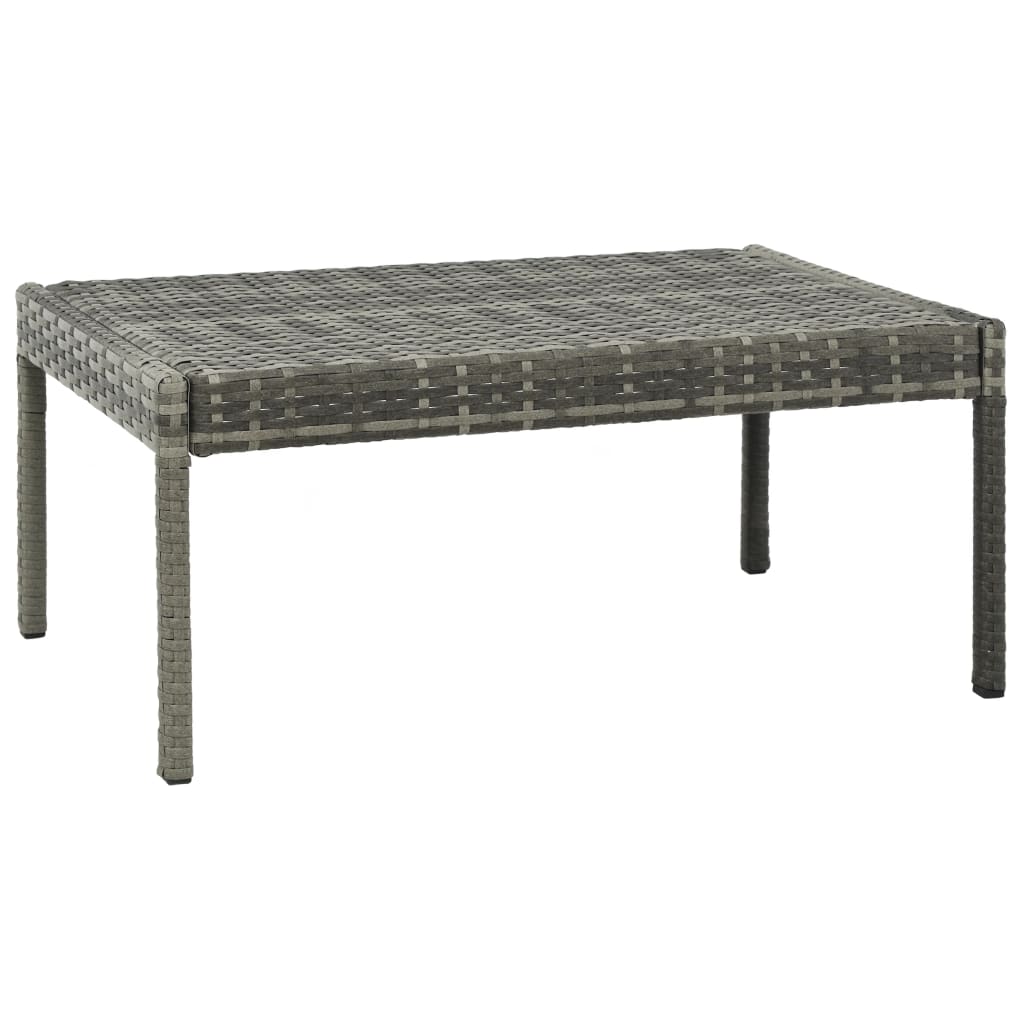 Outdoor Patio 3 Piece Poly Rattan Garden Furniture Lounge Set Corner Sofa Table