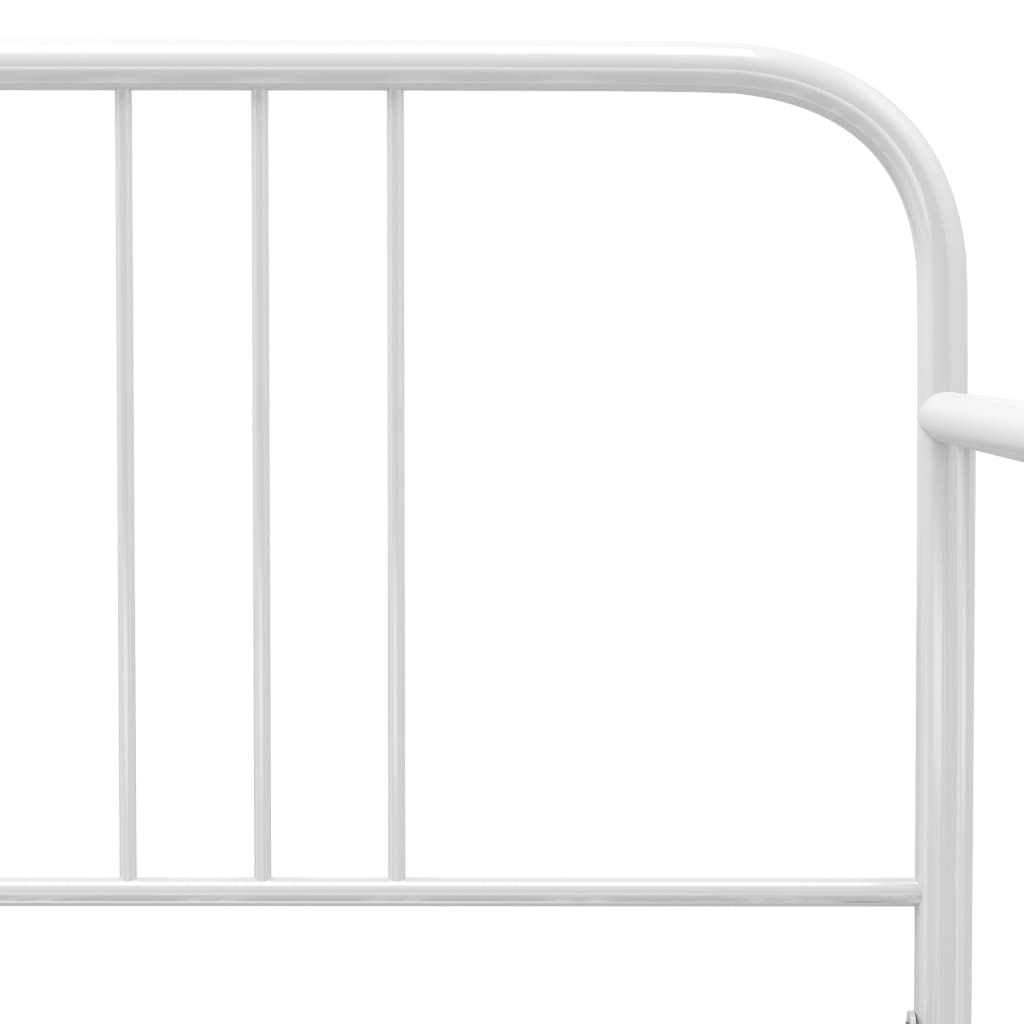 Sofa Bed Frame without Mattress White Metal 90x200 cm