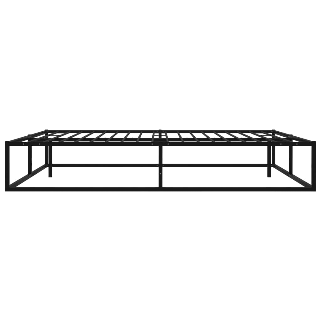 Bed Frame without Mattress Black Metal 180x200 cm Super King